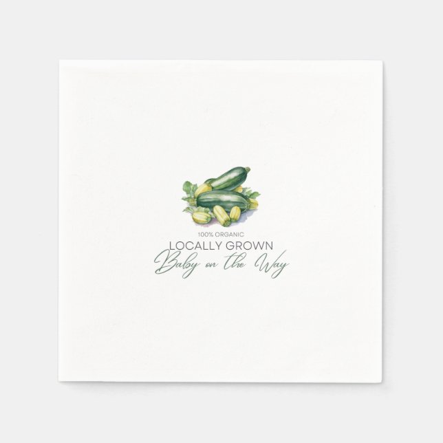 Städtisches Baby unterwegs - Zucchini - Green Serviette (Vorderseite)