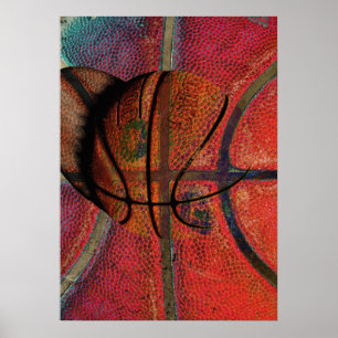 Städtisches Basketballplakat Poster