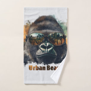 Städtisches Biest Gorilla mit Sonnenbrille Handtuch