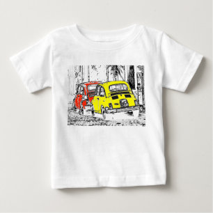 Städtisches Comic in Rot-Gelb-Cartoon Baby T-shirt