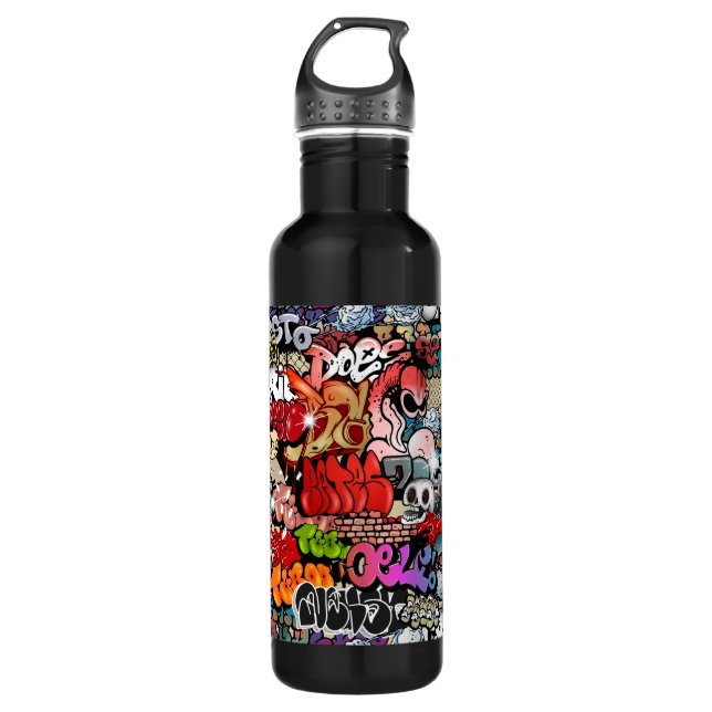 Städtisches dynamisches Straßenkunst Trinkflasche (Vorderseite)