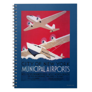 Städtisches Flughafen-Flugblatt New York City Notizblock