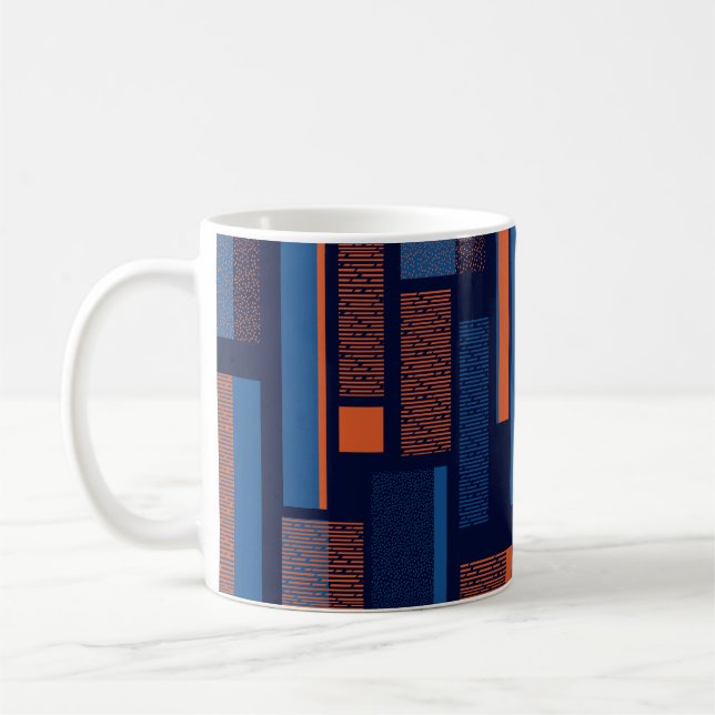 Städtisches geometrisches, modernes nahtloses Must Kaffeetasse (Links)