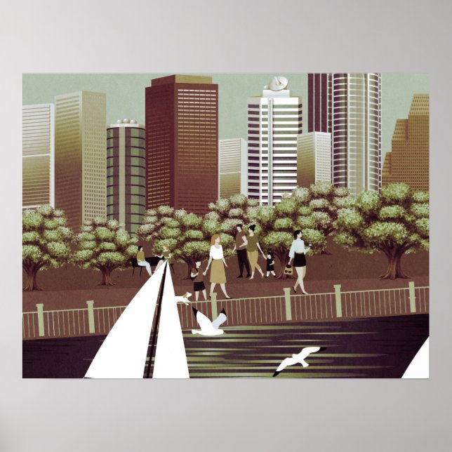 Städtisches Landschaftsposter Poster (Vorne)