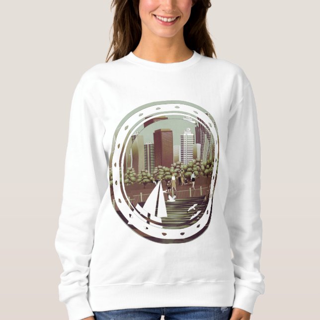 Städtisches Landschaftspulli Sweatshirt (Vorderseite)