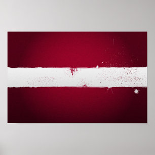 Städtisches Lettland-Flaggen-Plakat Poster