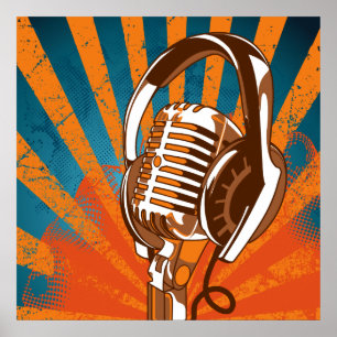 Städtisches Mikrofon Poster