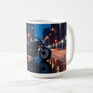 Städtisches Nachtmotorrad Kaffeetasse