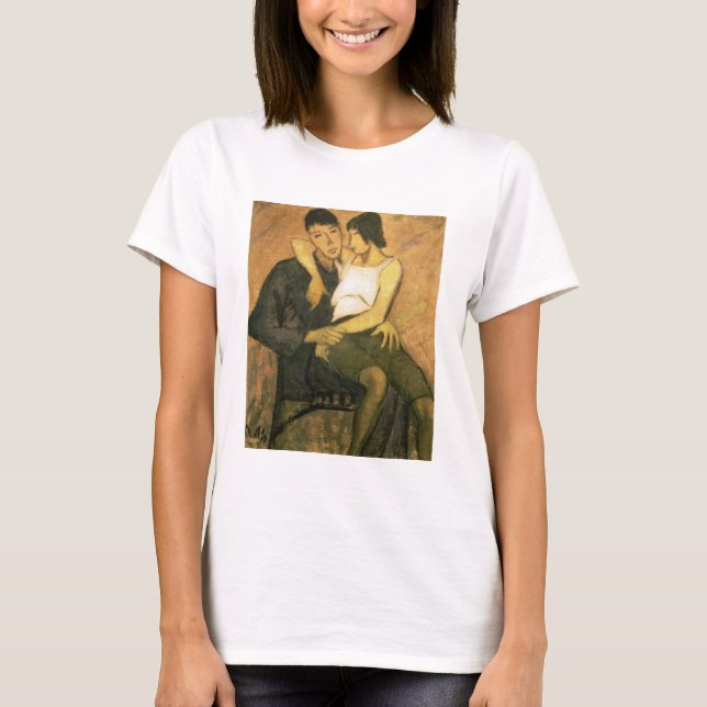 Städtisches Paar, 1920 (Öl auf Leinwand) T-Shirt (Vorderseite)