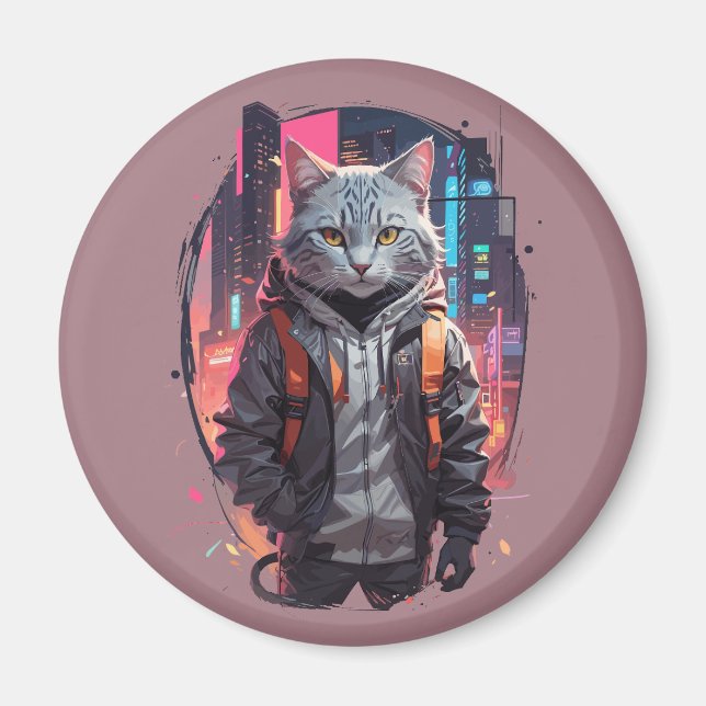Städtisches Street Chat Design Magnet (Vorne)