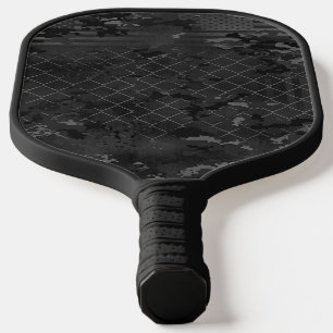Städtisches Tarnmuster Dunkel und Grau Pickleball Schläger