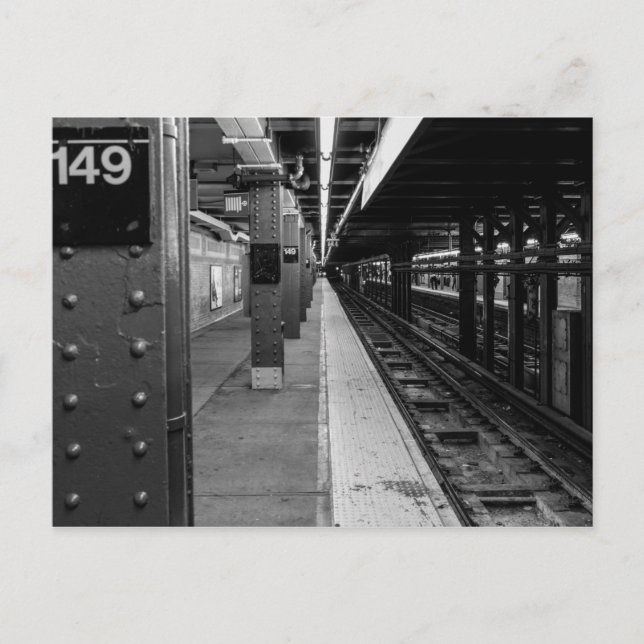 städtisches U-Bahn-Foto Postkarte (Vorderseite)