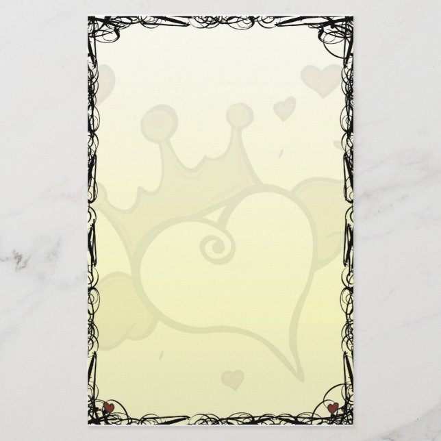 Städtisches Winged Herz stationär Briefpapier (Vorderseite)