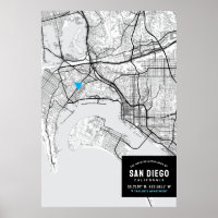 Stadtkarte San Diego + Ort markieren