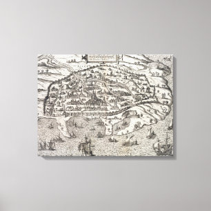 Stadtkarte von Alexandria in Ägypten, c.1625 Leinwanddruck