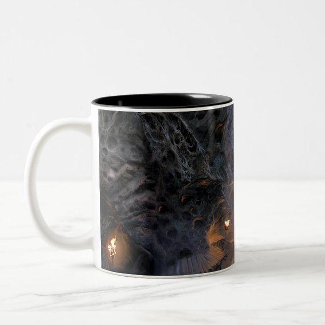 Stadtkonzept von Goblin - Brücken Zweifarbige Tasse (Links)