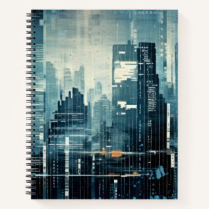 Stadtlandschaft Art Deco Paint Mosaik Notizbuch