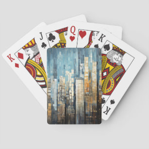 Stadtlandschaft Art Deco Paint Mosaik Spielkarten
