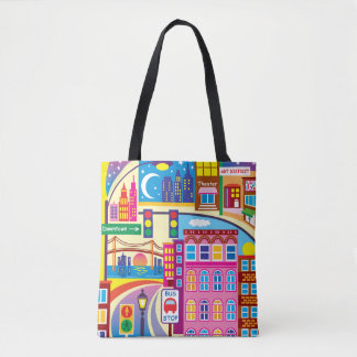 Stadtlandschaft Farben Tasche