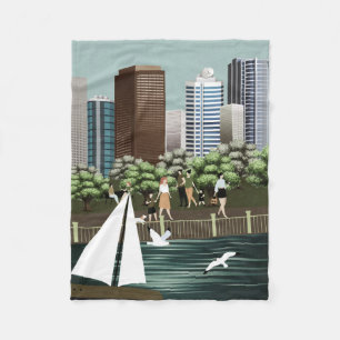 Stadtlandschaft Fleecedecke