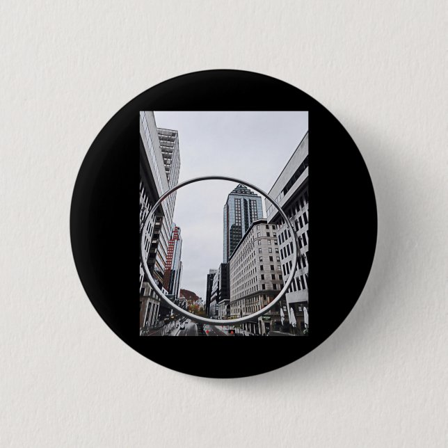 Stadtlandschaft Montreal Aufkleber  Button (Vorderseite)