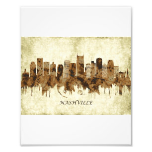 Stadtlandschaft von Nashville Tennessee Fotodruck