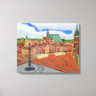 StadtLeinwand-Druck Warschaus alter Leinwanddruck