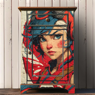 Städtliche Anime-Straßenkunst   Graffiti-Ziegel-Up Seidenpapier