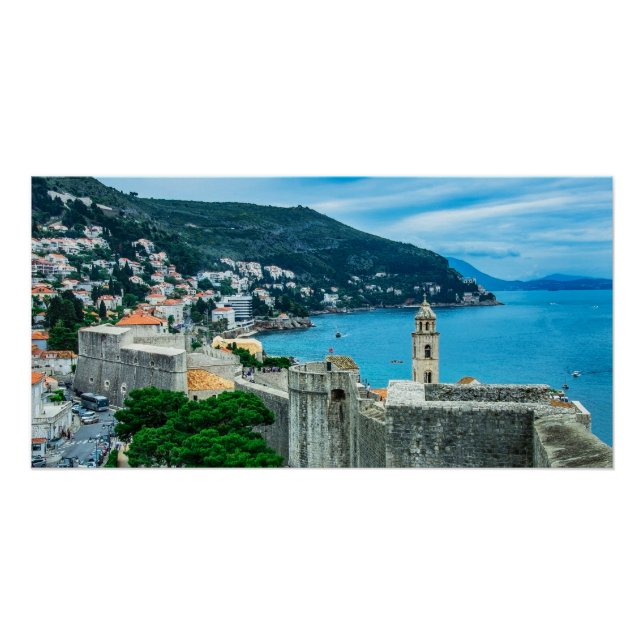 Stadtmauer in Dubrovnik Poster (Vorderseite)