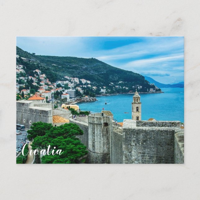 Stadtmauer von Dubrovnik Postkarte (Vorderseite)