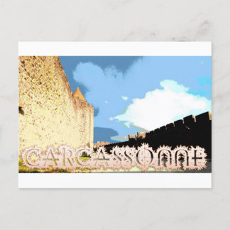 Stadtmauern von Carcassonne Postkarte