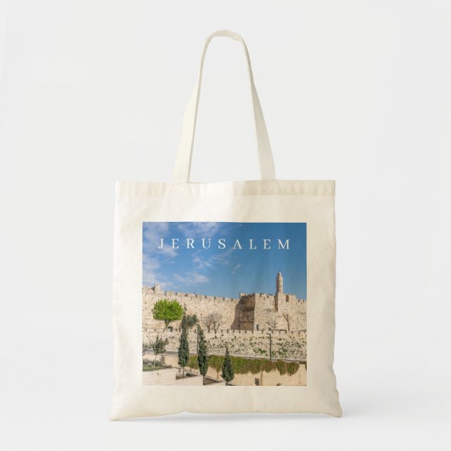 Stadtmauern von Jerusalem Blick auf Tasche (Vorne)
