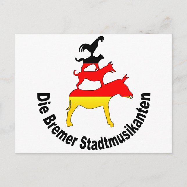 Stadtmusiker von Bremen Postkarte (Vorderseite)