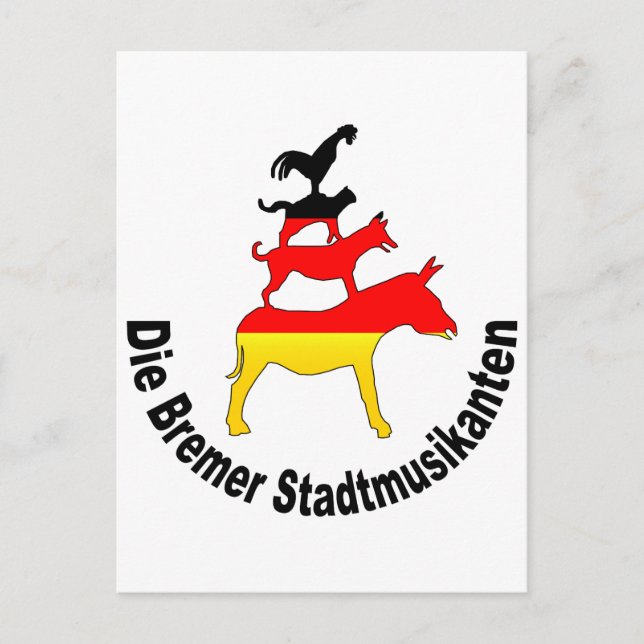 Stadtmusiker von Bremen Postkarte (Vorderseite)