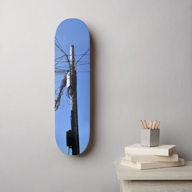 Stadtnähe und -pol skateboard (Wandkunst)