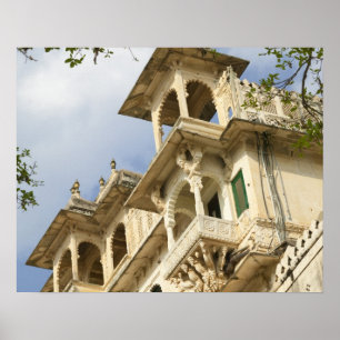 Stadtpalast, Udaipur, Rajasthan, Indien Poster