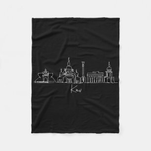 Stadtpanorama Kiew Ukraine Fleecedecke