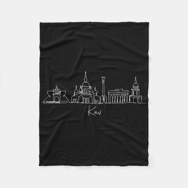 Stadtpanorama Kiew Ukraine  Fleecedecke (Vorderseite)