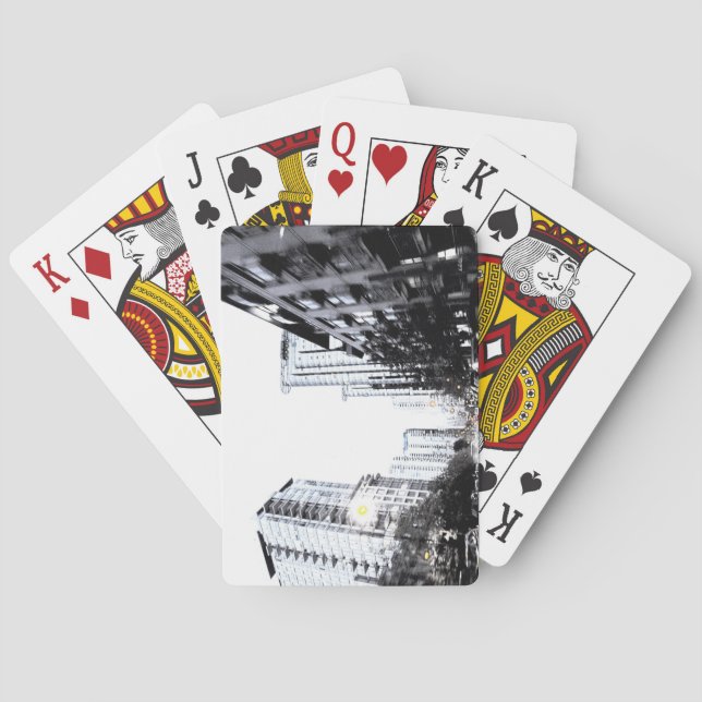 Stadtphoto die Nacht Spielkarten (Rückseite)
