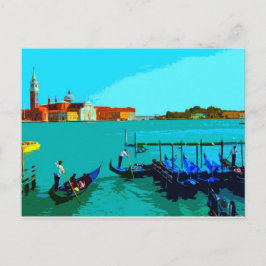 Stadtplakat von Venedig Postkarte