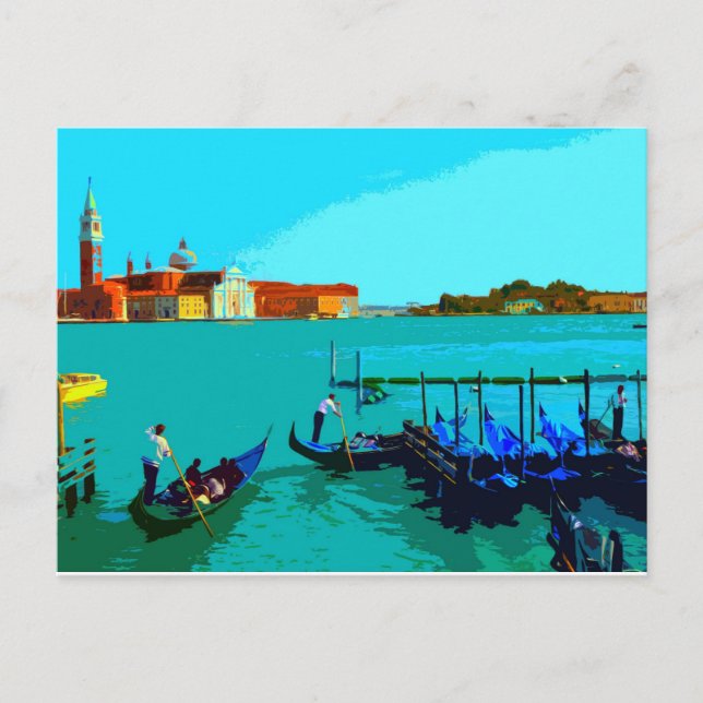 Stadtplakat von Venedig Postkarte (Vorderseite)