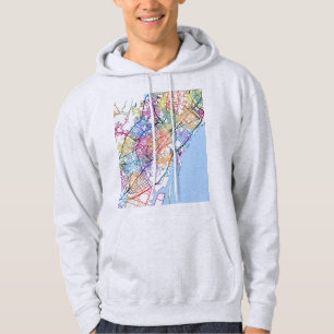 Stadtplan Barcelona Spanien Hoodie