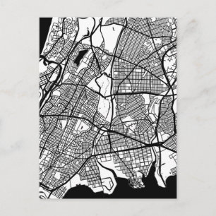 Stadtplan Bronx USA Postkarte