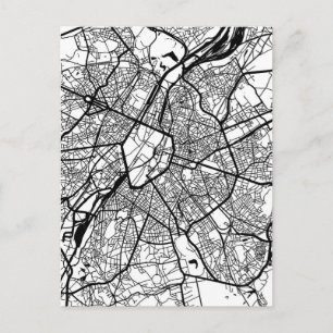 Stadtplan Brüssel Belgien Postkarte