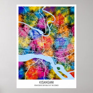 Stadtplan Kongo Poster