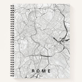 Stadtplan Rom Italien Minimales Design Notizbuch