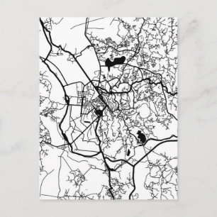 Stadtplan von Antananarivo Madagaskar Postkarte