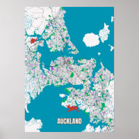 Stadtplan von Auckland, Neuseeland