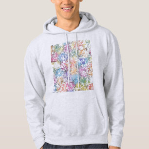 Stadtplan von Bandung Indonesien Hoodie