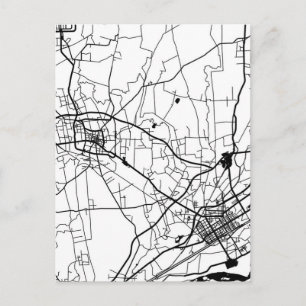 Stadtplan von Bayannur, China Postkarte